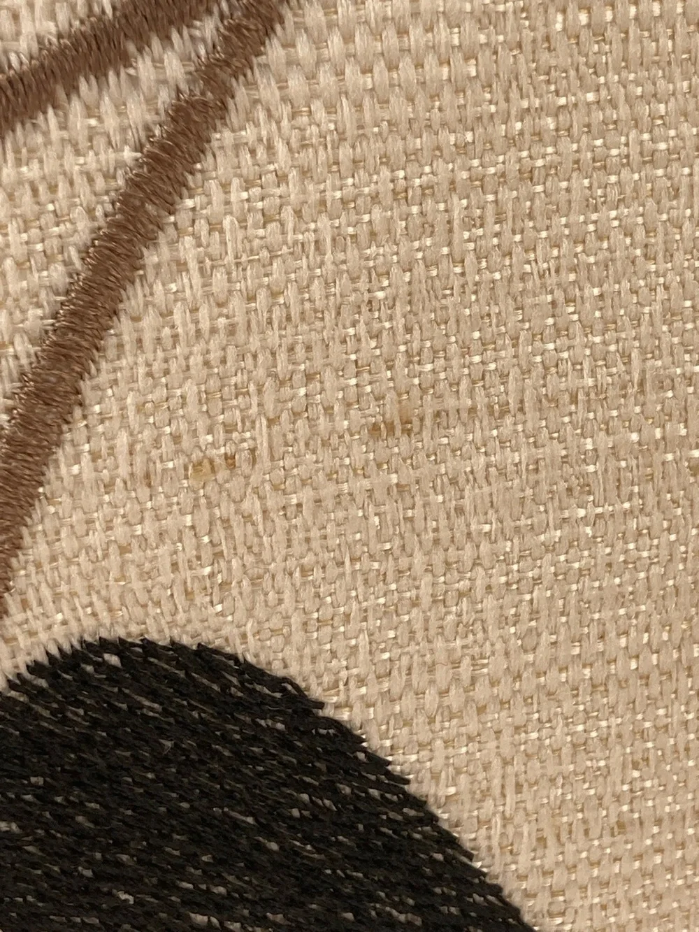 8 Embroirdered Placemants Black Grey Cream 13